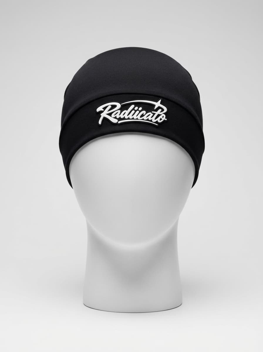 Radiicato Skull Cap in Onyx Black with White 3D Logo